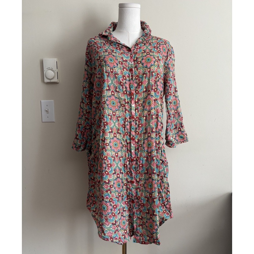 Antica Sartoria by Giacomo Cinque Mini Dress Floral Boho Beach Small Pink
